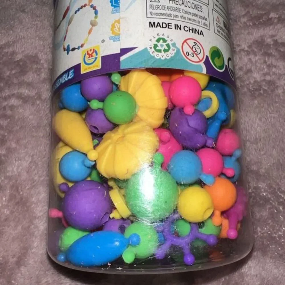 Multi-Color Interlocking Beads Assorted Sizes & Colors Create Assemble Kids‎